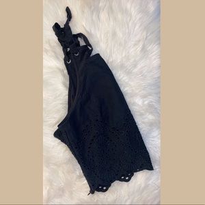 Abercrombie Black Halter Crop Top